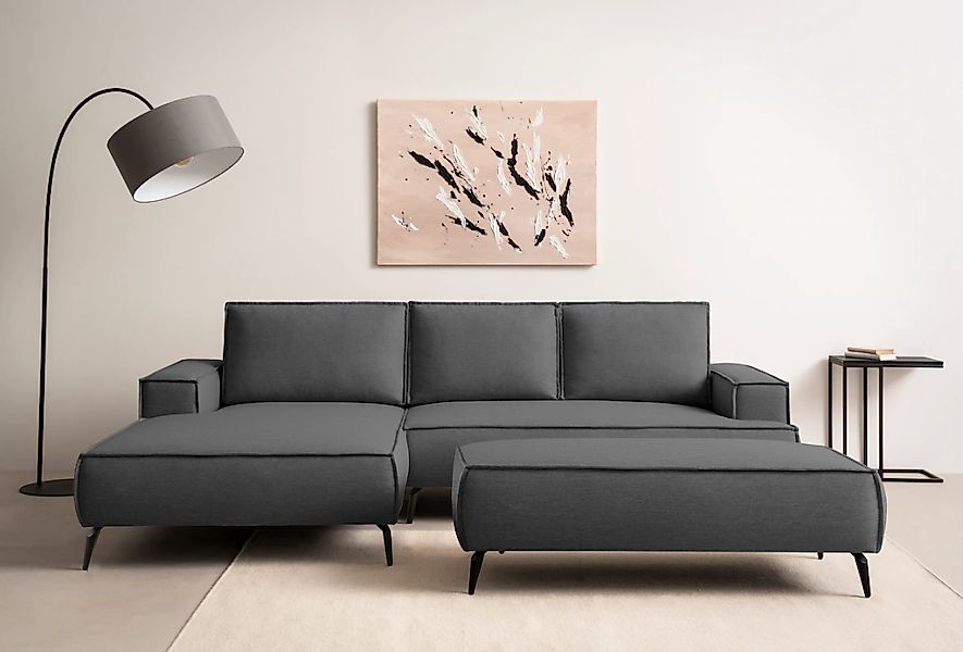 Home affaire Sitzgruppe "TVINNU, Polsterecke L-Form, Schlaffunktion, mit Ho günstig online kaufen