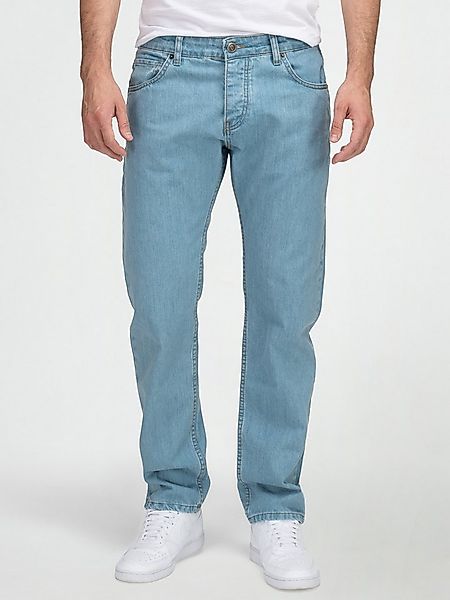 Lorenzo Loren Straight-Jeans Herren Jeans Stonewashed Hellblau LL-4014 günstig online kaufen