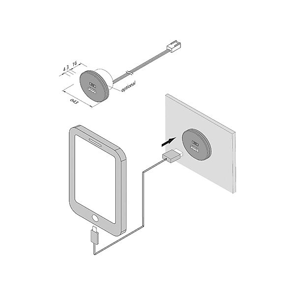 Steckdose USB-A + USB-C, weiß, Möbeleinbau, 24V-Eingang, 20W günstig online kaufen