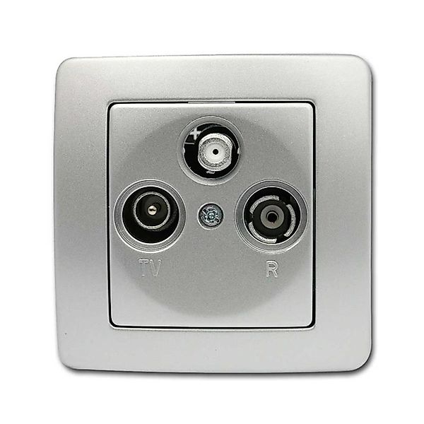 TEM EKONOMIK Antennen Steckdose Silber TVRadioSat günstig online kaufen