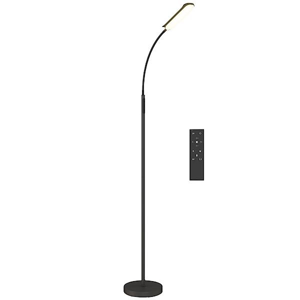 HOMCOM Stehlampe Stahl PC 22L x 22B x 175H cm Schwarz günstig online kaufen