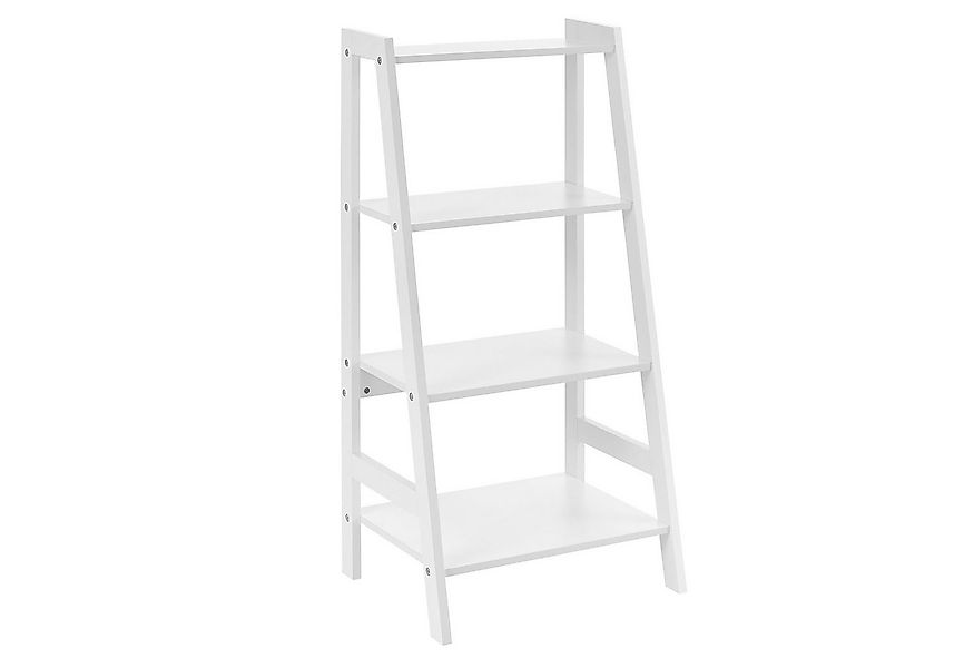 en.casa Standregal, Leiterregal »Himare« weiß 90x43x32cm günstig online kaufen