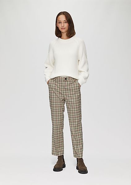 s.Oliver 7/8-Hose Verkürzte Karohose mit ausgestelltem günstig online kaufen