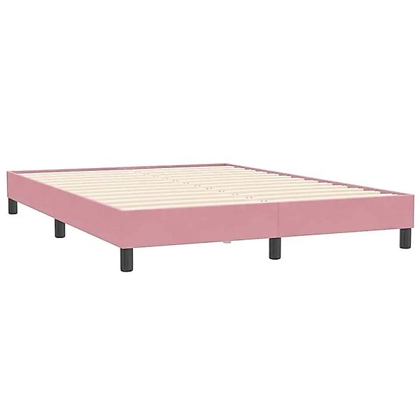 vidaXL Boxspringbett ohne Matratze Rosa 160x210 cm Samt 3315836 günstig online kaufen