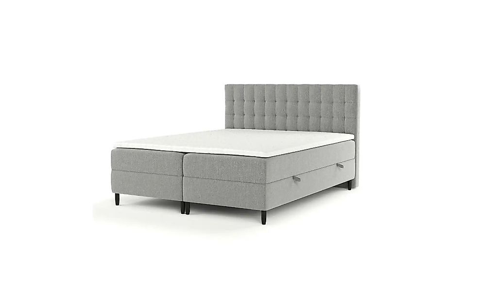 Boxspringbett mit Stauraum   ¦ grau ¦ Maße (cm): B: 182 H: 114 Betten > Kom günstig online kaufen