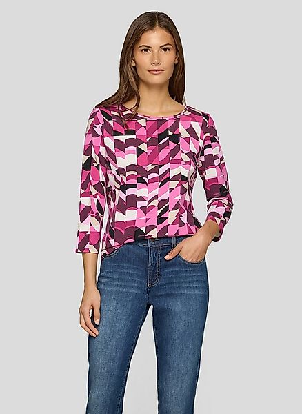 Rabe 3/4-Arm-Shirt Sommershirt mit grafischem Muster günstig online kaufen