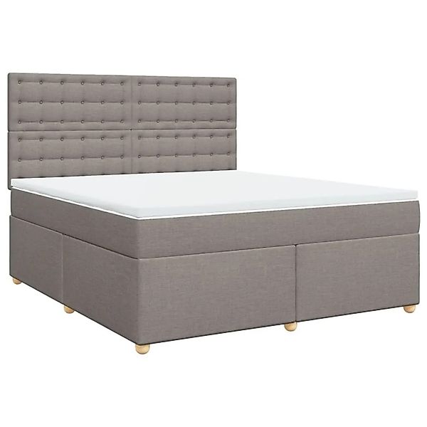 vidaXL Boxspringbett mit Matratze Taupe 180x200 cm Stoff 3293677 günstig online kaufen