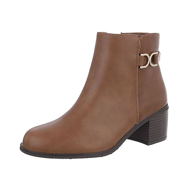 Ital-Design Damen Elegant Stiefelette (87118272) Blockabsatz günstig online kaufen