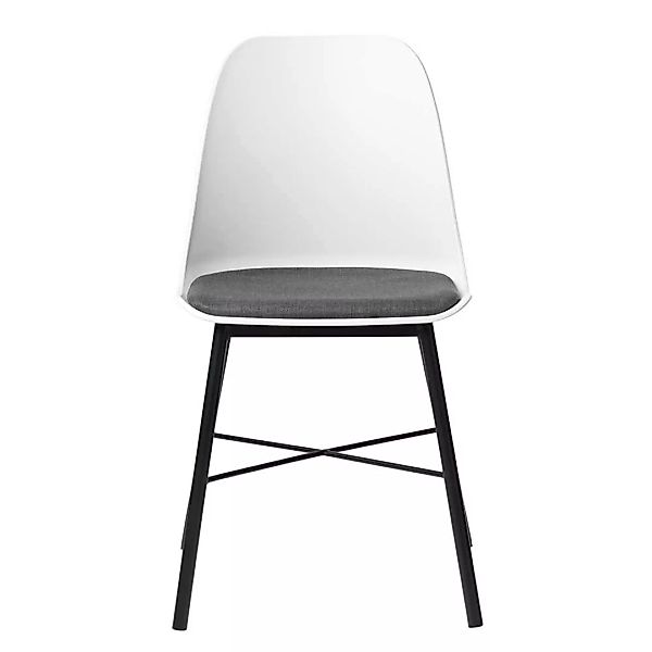 Esstisch Stühle in Weiß und Schwarz Kunststoff (2er Set) günstig online kaufen
