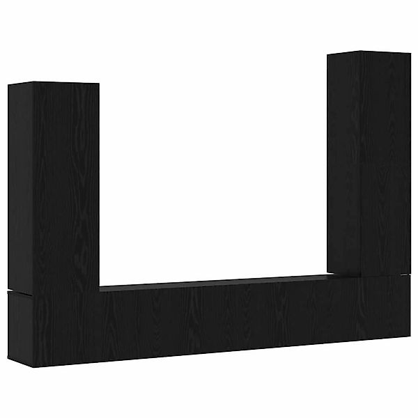vidaXL TV-Schrank-Set 4-Tlg Schwarz Eichen-Optik 30,5 x 30 x 110 cm 3332587 günstig online kaufen