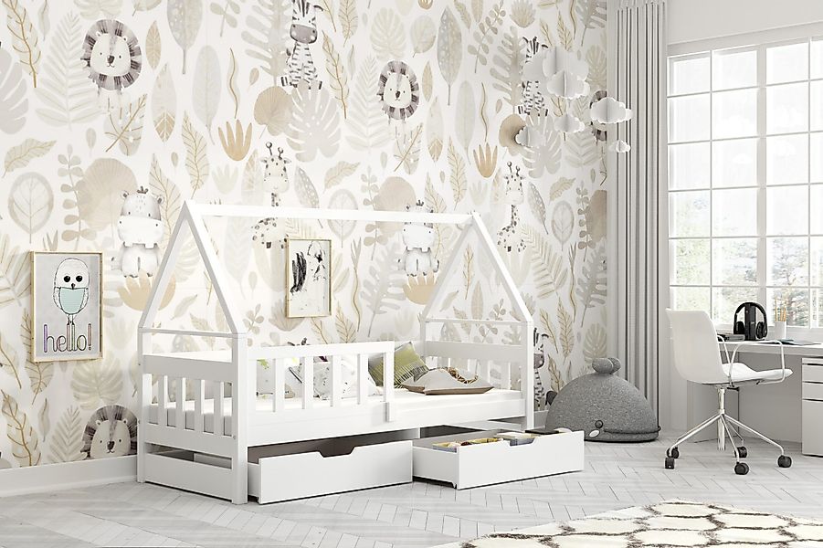 thematys Kinderbett mit Rausfallschutz und Ausziehbett günstig online kaufen