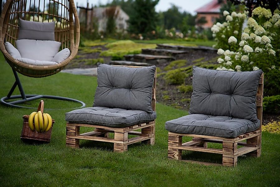 sunnypillow Stuhlkissen Gartenkissen für Gartenmöbel Rattanmöbel, Outdoor / günstig online kaufen