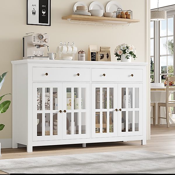 Homfa Sideboard Küchenschrank, Buffetschrank mit 2 günstig online kaufen