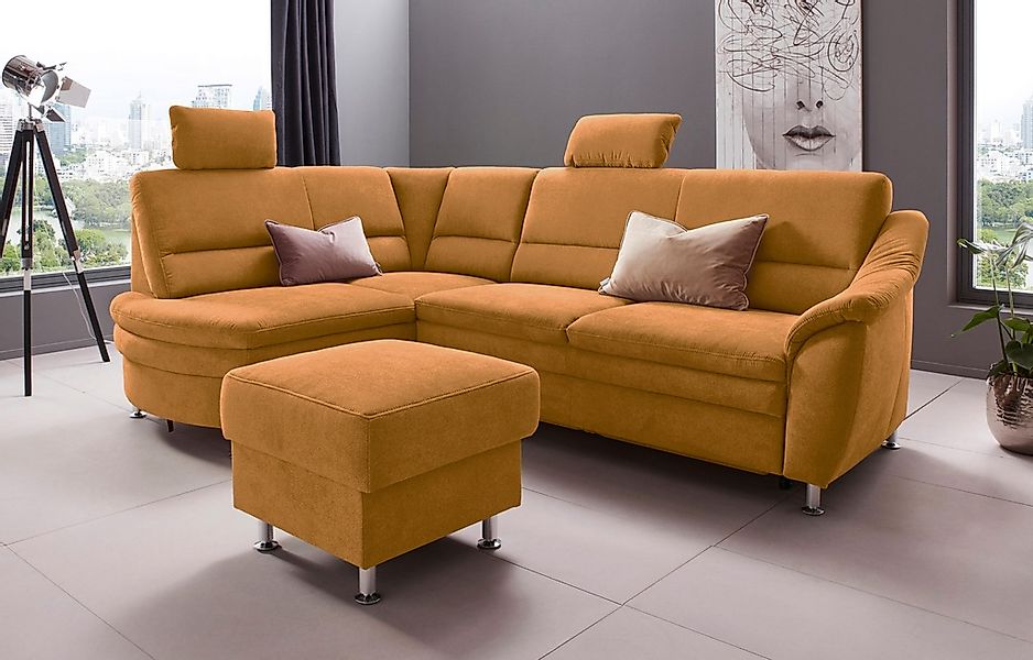 PLACES OF STYLE Ecksofa "Cardoso L-Form" Federkern, wahlweise mit Bett, Sch günstig online kaufen