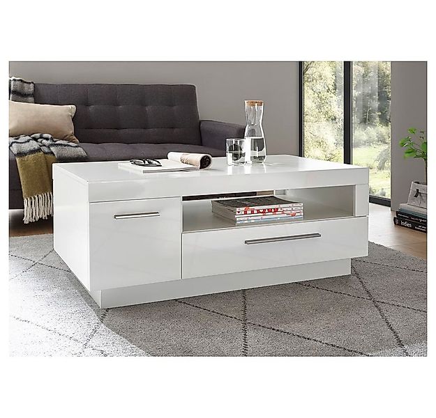 Lomadox Couchtisch Mailand-61, MAILAND-61, zeitlos modern, in Hochglanz wei günstig online kaufen