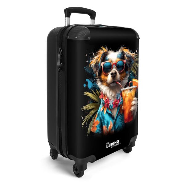 NoBoringSuitcases.com© Hartschalen-Trolley Hund in tropischen Sphären günstig online kaufen