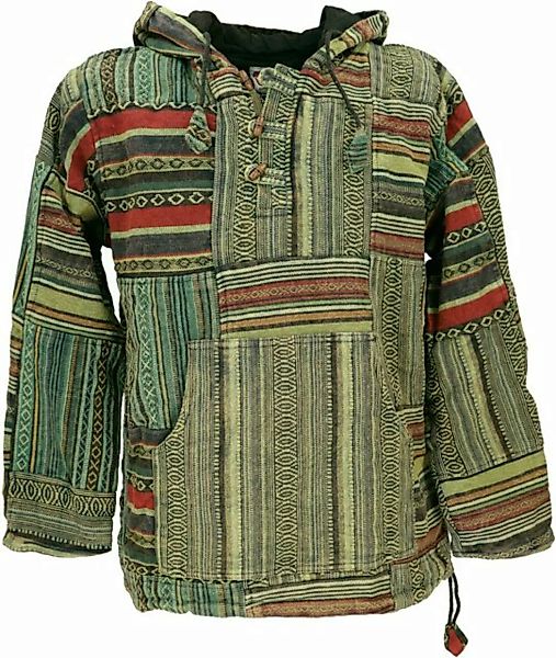 Guru-Shop Sweater Goa unisex Kapuzenshirt, Stonewash Patchwork.. Hippie, Et günstig online kaufen
