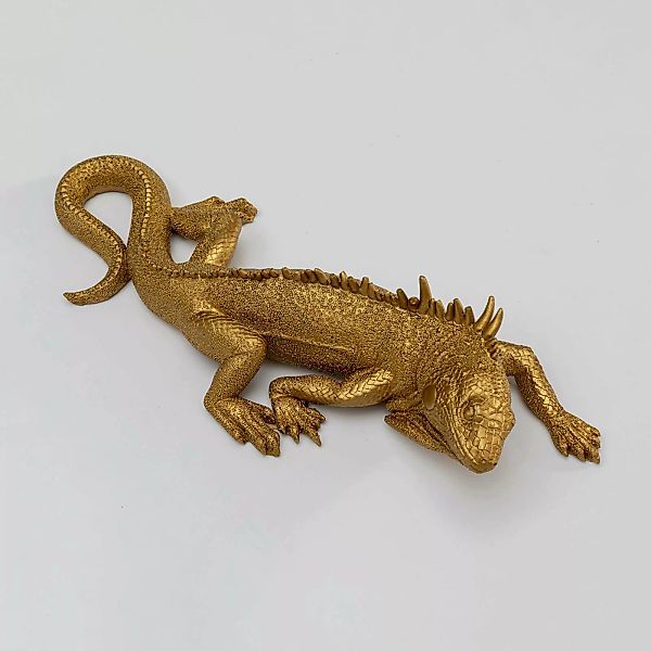 KARE Wandobjekt Lizard, Polyresin lackiert, 31 x 11 cm, gold günstig online kaufen