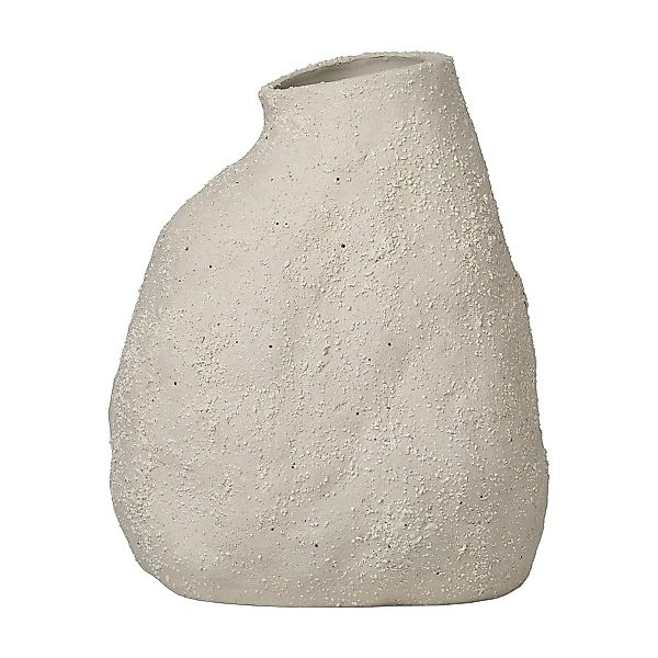 Vase Vulca Medium keramik weiß / Steinzeug - H 36 cm - Ferm Living - Weiß günstig online kaufen