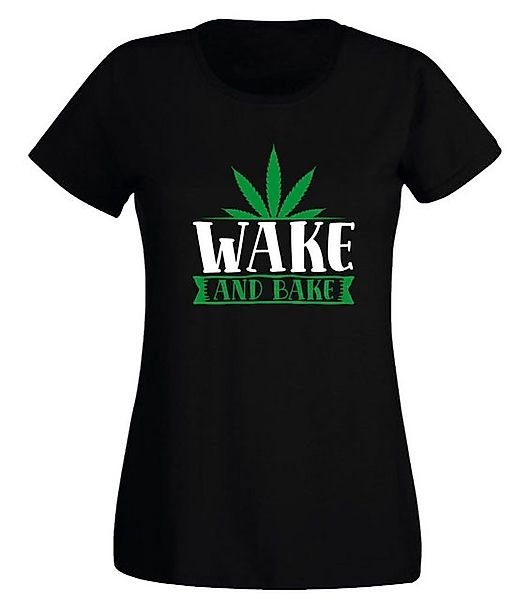 G-graphics T-Shirt Damen T-Shirt - Wake and bake Slim-fit, mit trendigem Fr günstig online kaufen