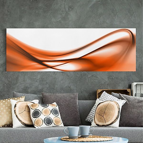 Leinwandbild Abstrakt - Panorama Orange Touch günstig online kaufen