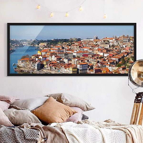 Bild mit Rahmen Architektur & Skyline - Panorama Coast of Portugal günstig online kaufen