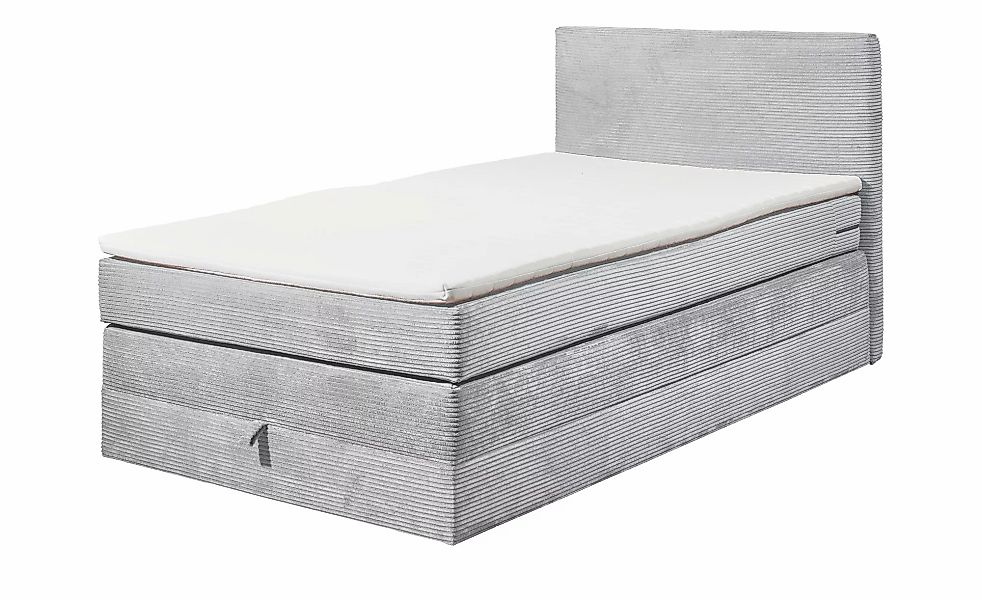 Boxspringbett  Lumb ¦ grau ¦ Maße (cm): B: 121 H: 107 T: 209 Betten > Einze günstig online kaufen