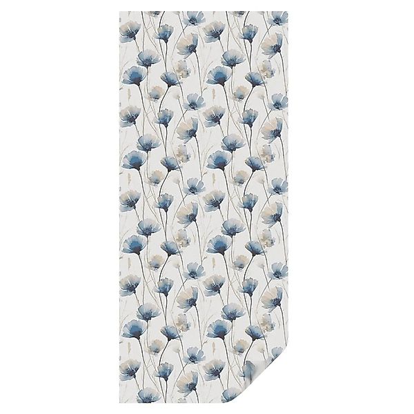 Tulup Fensterfolie Blaue Blumen Sichtschutzfolie Fenster 50x116 cm Weiß Bli günstig online kaufen