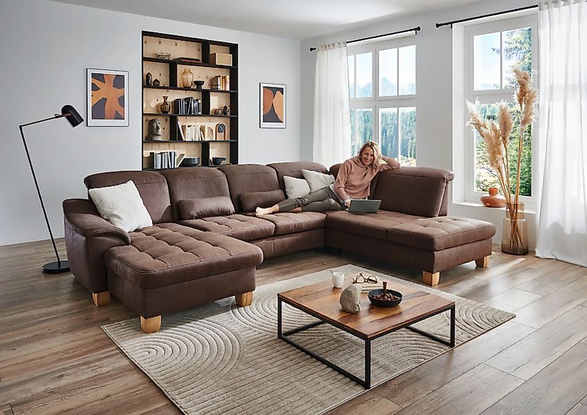 Die PlanBar Wohnlandschaft "PP-LA23145" inkl. Kopfpolsterverstellung, Feder günstig online kaufen