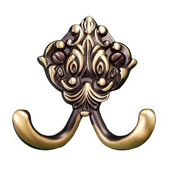 livingpoint24 Garderobenhaken Kleiderhaken Altmessing, Garderobenhaken Bron günstig online kaufen