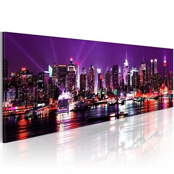 Bild auf Leinwand Purple sky over New York XXL günstig online kaufen