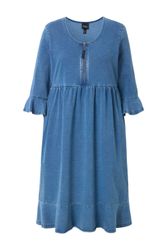 Ulla Popken Jerseykleid Midikleid Zipper A-Linie günstig online kaufen