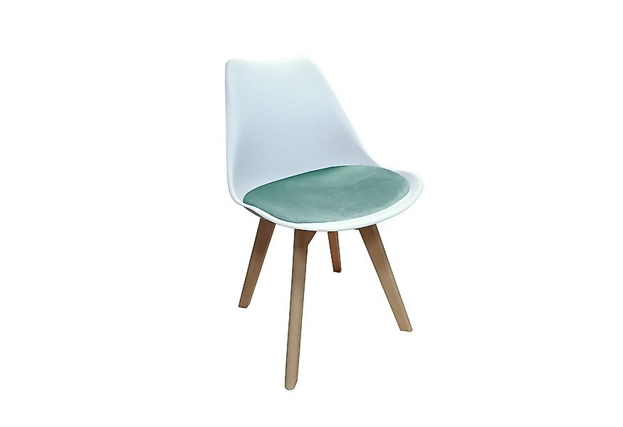 HTI-Living Esszimmerstuhl Esszimmerstuhl Samt Atlanta Weiß/Türkis (Stück, 1 günstig online kaufen