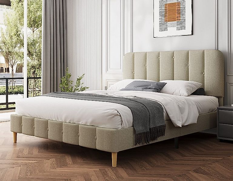 Lexzurn Polsterbett Polsterbett 140x200 cm Bett mit Lattenrost (Doppelbett günstig online kaufen