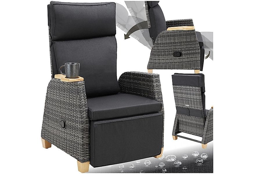 tectake Rattanstuhl Rattansessel Pescara mit Aluminiumgestell, Lehne verste günstig online kaufen