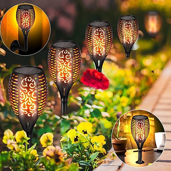 oyajia LED Solarleuchte 4x Solarleuchte LED günstig online kaufen