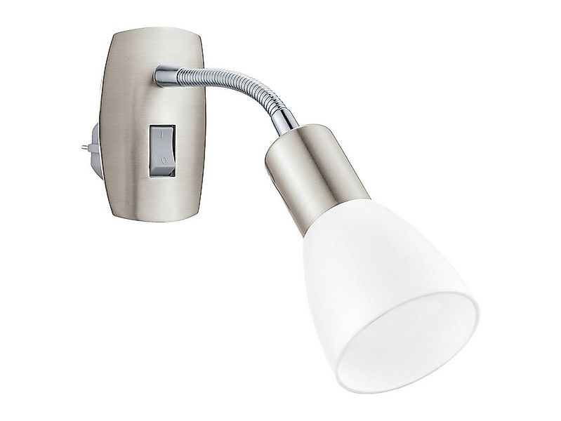 EGLO Klemmleuchte Eglo Steckerleuchte Dakar 3 E14 nickel-matt chrom, Ohne L günstig online kaufen