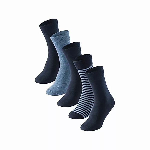SCHIESSER Herren Socken - Bluebird, 5er Pack, Baumwollmix Blau/Gestreift 39 günstig online kaufen