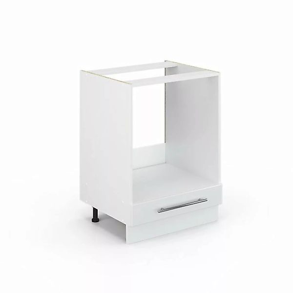 Livinity® Herdumbauschrank Fame-Line, Weiß Hochglanz/Weiß, 60 cm, AP Anthra günstig online kaufen