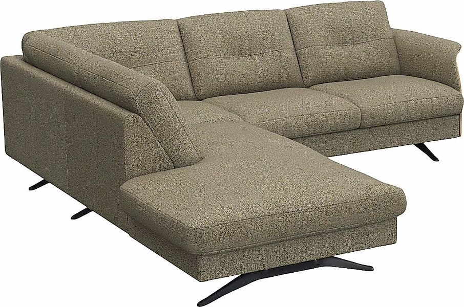 FLEXLUX Ecksofa "Glow, super bequem durch hochwertigem Sitzaufbau mit Feder günstig online kaufen