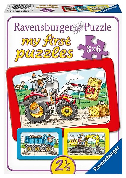 Ravensburger Puzzle Bagger, Traktor und Kipplader. günstig online kaufen