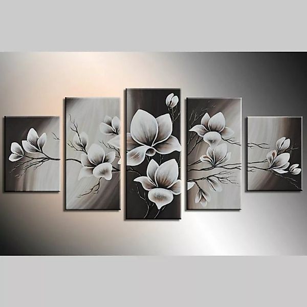 5 Leinwandbilder MAGNOLIA (5) 150 x 70cm Handgemalt günstig online kaufen