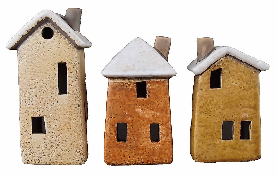 Posiwio Windlicht 3er Set Haus Windlicht,Weihnachten,Deko,Winterzeit,Windli günstig online kaufen