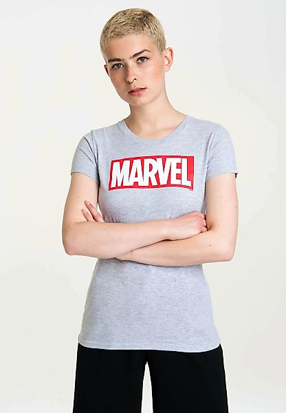 LOGOSHIRT T-Shirt "Marvel Logo", mit lizenzierten Originaldesign günstig online kaufen