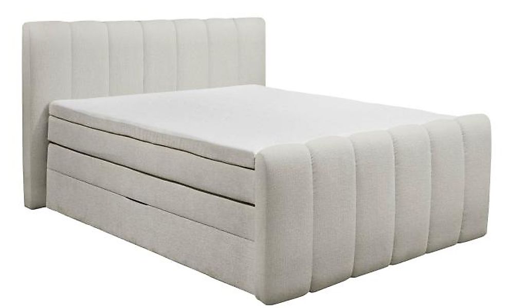 Boxspringbett H2 ca. 180x200 cm inkl. Bettkasten Ivory günstig online kaufen