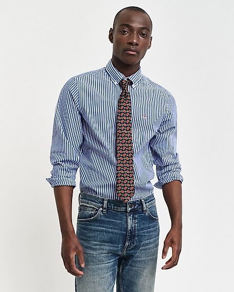 Gant Langarmhemd SLIM POPLIN STRIPE SHIRT günstig online kaufen