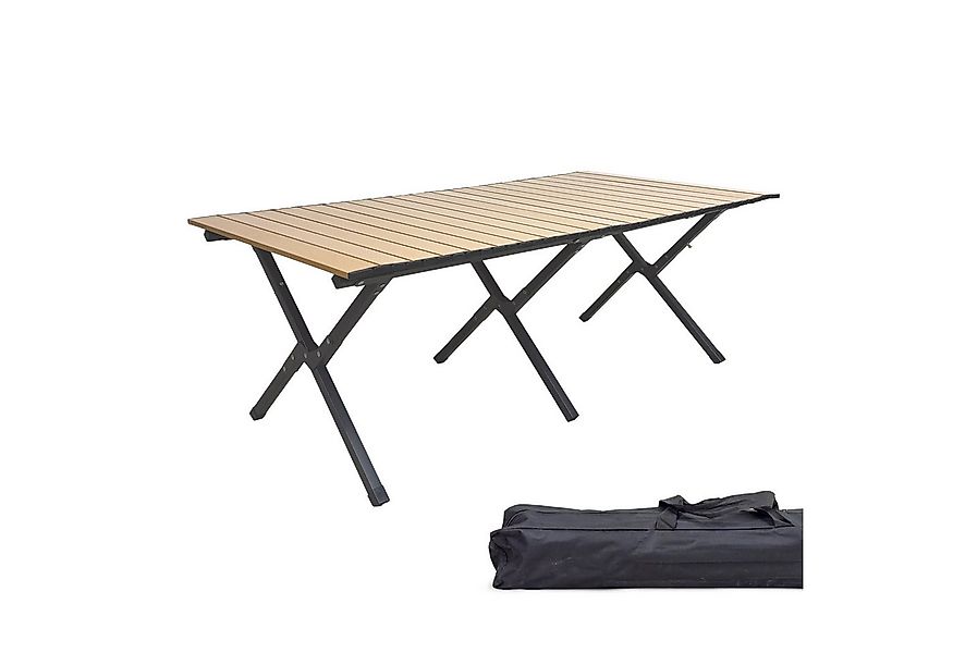 Grafner Campingtisch Campingtisch klappbar Holzoptik 118x58x43 cm inkl. Tra günstig online kaufen