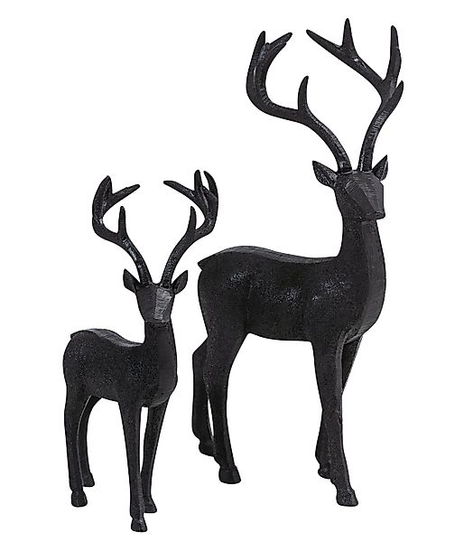 Dehner Weihnachtsfigur Dekofigur Hirsch, 2er Set, günstig online kaufen