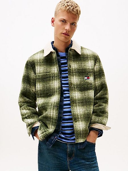 Tommy Jeans Karohemd CHECK TEDDY OVERSHIRT Overshirt Jacke Holzfäller kRegu günstig online kaufen