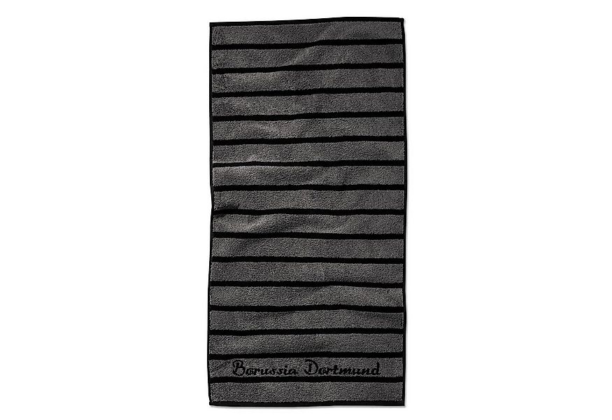 BVB Handtuch BVB-Handtuch schwarzgrau, Baumwolle (Packung, 1-St) günstig online kaufen